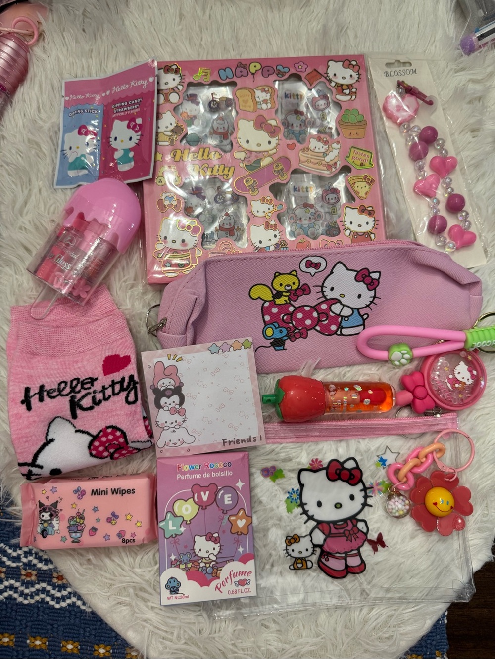 Hello Kitty Pink Accessory bundle value more than $50 13 items